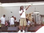 Tye Tribbett hosting the Open Mic session during the StandOUT Beach Party