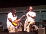 Soundcheck lead guitarist Darnell Miller battles Greater Anointing front man Tye Tribbett