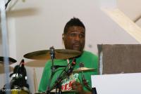 Big Mike Clemons handles the drums