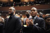 John Nash and Tyler Perry enjoying the services