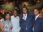 Houston singer, Angela Wells, Orson Wells with Lakewood's Stephen Jackson and Darrell Andrews