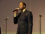 Isaac Carree tells one of many jokes for the evening