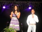 Verity Showcase hosts Tasha Smith (Daddy's Little Girls) and Kirk Franklin